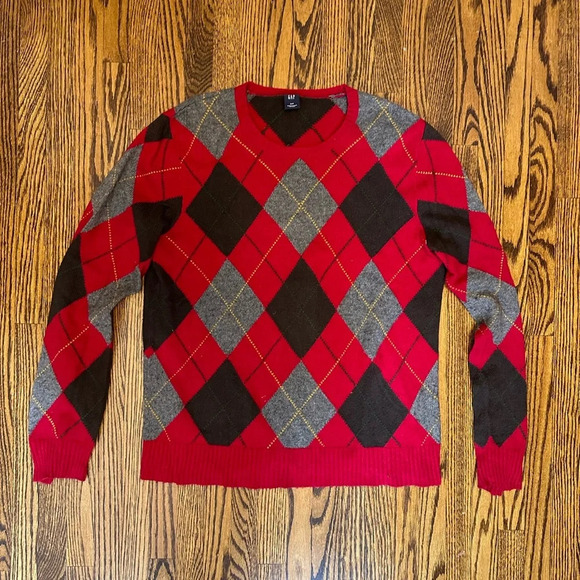 GAP Other - The Gap Men’s Argyle Sweater Cotton Blend Sz S
